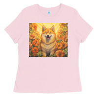 Bubblegum Pink shiba inu Ladies Tee - Unal Design