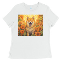 White shiba inu Ladies Tee - Unal Design