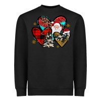 Black Christmas heart Heavyweight Sweatshirt - JahusDesignShop