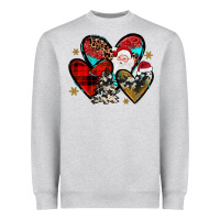 Heather Grey Christmas heart Heavyweight Sweatshirt - JahusDesignShop