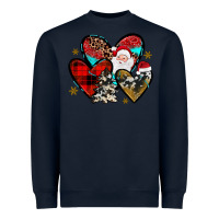 Navy Christmas heart Heavyweight Sweatshirt - JahusDesignShop