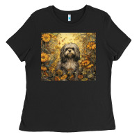 Black shih tzu Ladies Tee - Unal Design