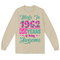 Mushroom made in 1962, 60 years of being awesome Long Sleeve Tee - Jasminsmagicworld