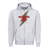 Heather Grey homeschool mom lightning bolt Zipper Hoodie - MaliasSmallBusiness