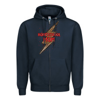 Navy homeschool mom lightning bolt Zipper Hoodie - MaliasSmallBusiness