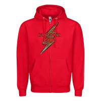 Red homeschool mom lightning bolt Zipper Hoodie - MaliasSmallBusiness