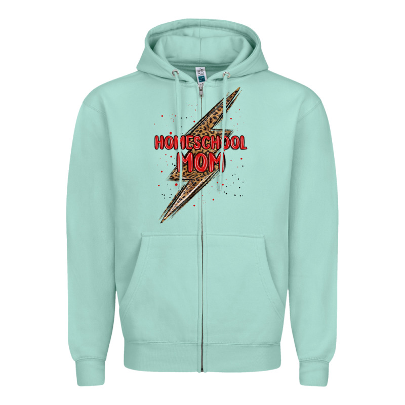 Homeschool Mom Lightning Bolt Zipper Hoodie by MaliasSmallBusiness | Teevron