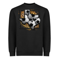 Black leopard soccer texas map Heavyweight Sweatshirt - Jasminsmagicworld