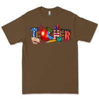 Cacao American teacher Premium Tee - texasbilliewilder