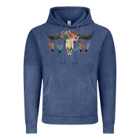 Vintage Denim Texas Longhorn Bull Skull Vintage Hoodie - JahusDesignShop