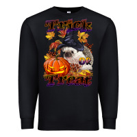 Black Halloween Hedgehog Trick Or Treat Premium Sweatshirt - LillyAllenDesigns