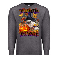 Charcoal Heather Halloween Hedgehog Trick Or Treat Premium Sweatshirt - LillyAllenDesigns
