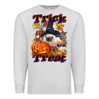 Dove Grey Halloween Hedgehog Trick Or Treat Premium Sweatshirt - LillyAllenDesigns