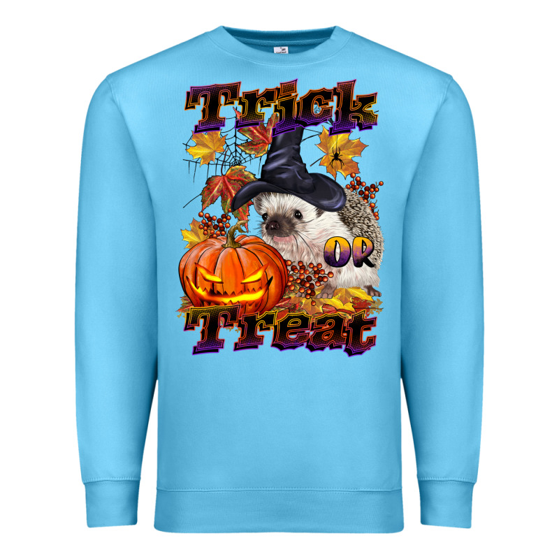 Halloween Hedgehog Trick Or Treat Premium Sweatshirt by LillyAllenDesigns | Teevron