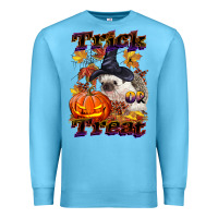 Ocean Blue Halloween Hedgehog Trick Or Treat Premium Sweatshirt - LillyAllenDesigns