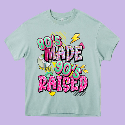 80s Made 90s Raised Heavy Core Tee Designed By Texasbilliewilder
