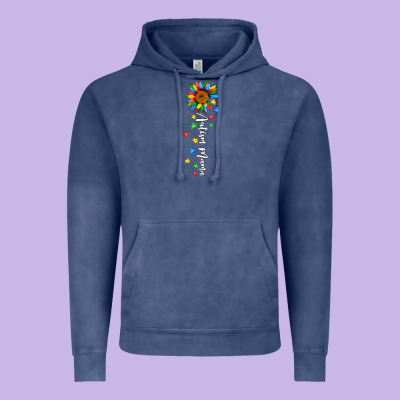 Autism Mama Sunflower White Vintage Hoodie Designed By Jahusdesignshop