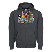 Smoke 2024 Happy Easter Zipper Hoodie - NancyCooperArtShop