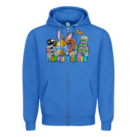 True Royal 2024 Happy Easter Zipper Hoodie - NancyCooperArtShop