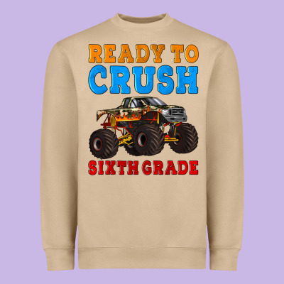 Ready To Crush Sixth Grade Heavyweight Sweatshirt Designed By Artiststas