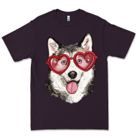 Plum husky with love glasses Premium Tee - RanaPortraitStore