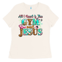 Bone all i need is the gym and jesus Ladies Tee - JahusDesignShop