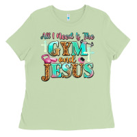 Matcha all i need is the gym and jesus Ladies Tee - JahusDesignShop