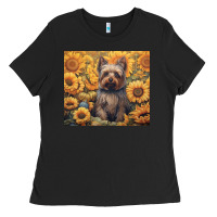 Black yorkshire terrier Ladies Tee - Unal Design