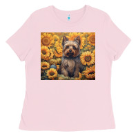 Bubblegum Pink yorkshire terrier Ladies Tee - Unal Design