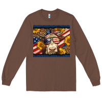 Chestnut Western 4th Of July Cow Long Sleeve Tee - LillyAllenDesigns