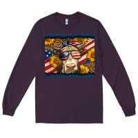 Plum Western 4th Of July Cow Long Sleeve Tee - LillyAllenDesigns