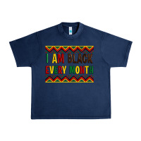 Navy i am black every month Urban Heavy Tee - Artiststas