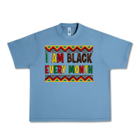 Pebble Blue i am black every month Urban Heavy Tee - Artiststas