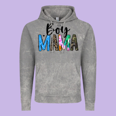 Boy Mama White Vintage Hoodie Designed By Jahusdesignshop