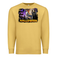 Antique Gold Halloween Wolf Premium Sweatshirt - LillyAllenDesigns
