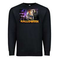 Black Halloween Wolf Premium Sweatshirt - LillyAllenDesigns