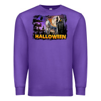 Purple Halloween Wolf Premium Sweatshirt - LillyAllenDesigns