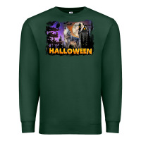 Sports Green Halloween Wolf Premium Sweatshirt - LillyAllenDesigns