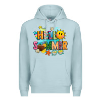 Blue Mist hello summer Premium Hoodie - JahusDesignShop
