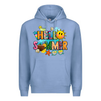 Colony Blue hello summer Premium Hoodie - JahusDesignShop