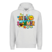 Dove Grey hello summer Premium Hoodie - JahusDesignShop