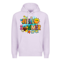 Lilac hello summer Premium Hoodie - JahusDesignShop