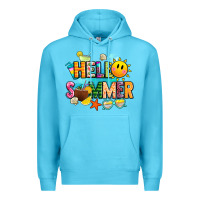 Ocean Blue hello summer Premium Hoodie - JahusDesignShop