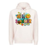 Pale Pink hello summer Premium Hoodie - JahusDesignShop