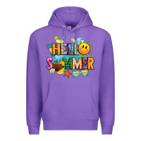 Purple hello summer Premium Hoodie - JahusDesignShop