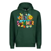 Sports Green hello summer Premium Hoodie - JahusDesignShop