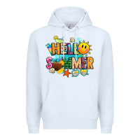 White hello summer Premium Hoodie - JahusDesignShop