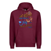 Burgundy A Queen Was Born In July 24th Happy Birthday Premium Hoodie - Bettercallsaul