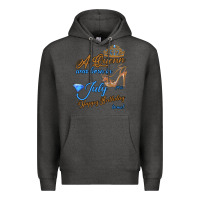 Charcoal Heather A Queen Was Born In July 24th Happy Birthday Premium Hoodie - Bettercallsaul