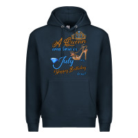 Navy A Queen Was Born In July 24th Happy Birthday Premium Hoodie - Bettercallsaul